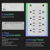 BN-LINK 8 Outlet Surge Protector with 7-Day Digital Timer (4 Outlets Timed, 4 Outlets Always On) - White view 3