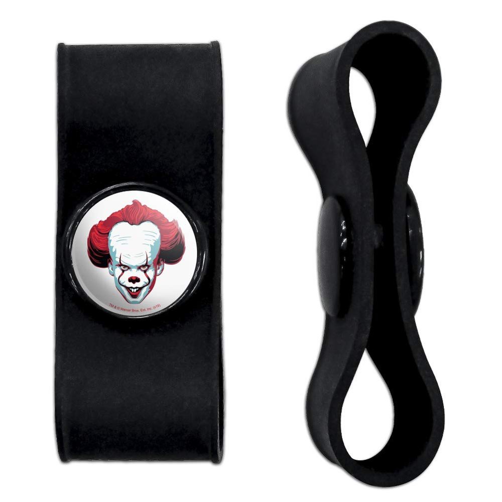 GRAPHICS & MORE IT Pennywise Come Home Headphone Earbud Cord Wrap - Charging Cable Manager - Wire Organizer Set of 2 - Black