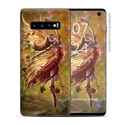 Anne Stokes Autumn Fairy - Skin Decal Vinyl Wrap for Samsung Galaxy S10 - Decal Stickers Skins Cover