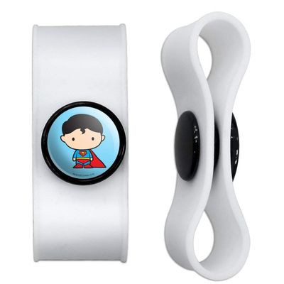 GRAPHICS & MORE Superman Cute Chibi Character Headphone Earbud Cord Wrap - Charging Cable Manager - Wire Organizer Set of 2 - Black