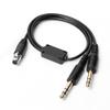 Fumei mini XLR Military Headset to GA Dual Plugs Headset Adapter 2M Cable for David Clark Avcomm ASA ect Headsets with Mini XLR 5-Pin Plug view 1