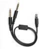Fumei mini XLR Military Headset to GA Dual Plugs Headset Adapter 2M Cable for David Clark Avcomm ASA ect Headsets with Mini XLR 5-Pin Plug view 2