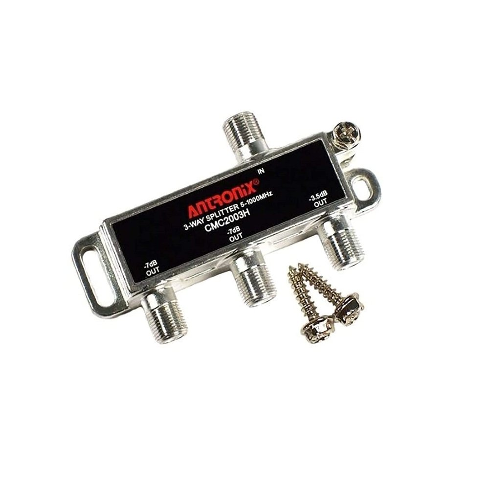 Antronix CMC2003H 3-Way- (5) Pack - Horizontal Splitter (1) -3.5 Port and (2) -7dB 5-1002 MHz High Performance Profession Quality for Coax Cable TV & Internet Factory Sealed with Screws