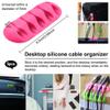 AKOAK 5 PCS Desktop Five Hole Cable Manager, Silicone Desk Self-Adhesive Cable Clip, Multi-Purpose Cable Manager Clip for Home and Office Use view 2