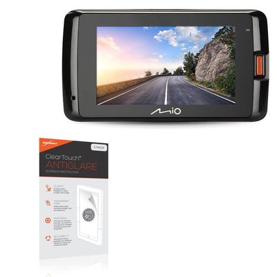 BoxWave Screen Protector Compatible with Mio MiVue 792 WiFi PRO - ClearTouch Anti-Glare (2-Pack), Anti-Fingerprint Matte Film Skin