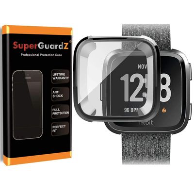 [2-Pack] SuperGuardZ Case for Fitbit Versa Lite Version/Fitbit Versa, Heavy Duty Shockproof Protective Case Cover Armor