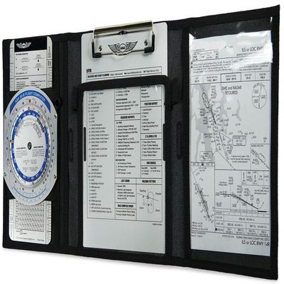 ASA KB-3I-A Tri-Fold IFR Kneeboard with Clipboard and Map Pocket