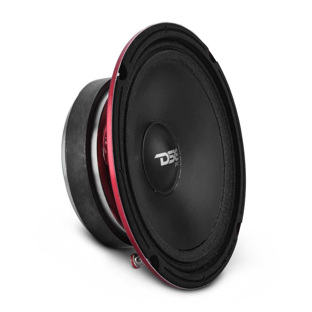DS18 Pro-SM6.2 6.5" Slim Loudspeaker  6.5, Midrange, Red Steel Basket, 500W Max Power, 250W RMS, 2 Ohms - Premium Quality Audio Speakers  IP66 Water Resistance, Perfect for Motorcycle Applications
