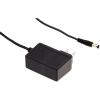 Mean Well GSM12U12-P1J Wall Mount AC Adapters 12W 12V 1A Medi, US 2 pin AC Plug, DC Center posi Barrel Plug 2.1 x 5.5 x 11mm, Input: 80~264VAC view 1