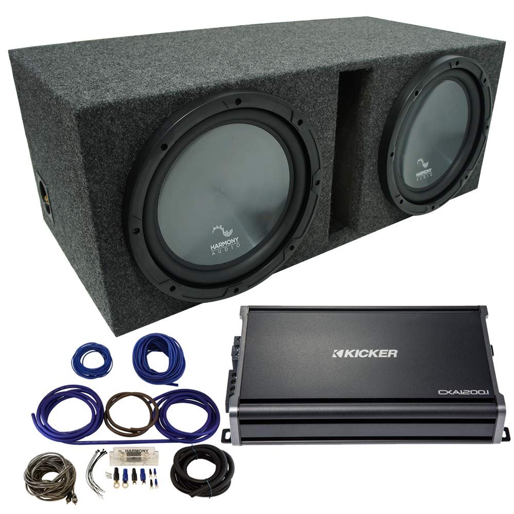 Harmony Audio HA-R154 Vented 15" Loaded Sub Box 46CXA12001 Amp Install Kit