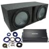 Harmony Audio HA-R154 Vented 15" Loaded Sub Box 46CXA12001 Amp Install Kit view 1