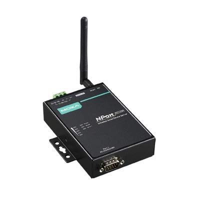 NPort W2150A-T-US, 1 Port RS-232/422/485 Serial-to-WiFi Device Server, 3-in-1, 802.11a/b/g/n WLAN US Band, 12-48 VDC, -40 to 75C