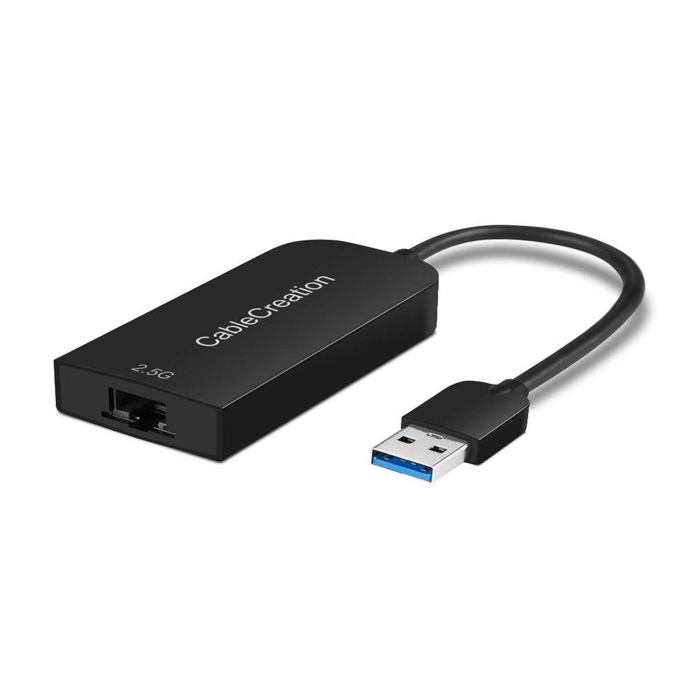 CableCreation 2.5G Ethernet to USB Adapter, Gigabit LAN Dongle Compatible with MacBook Windows 10,8.1, macOS X 10.6-10.15, Black