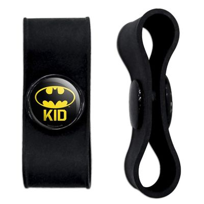 GRAPHICS & MORE Batman Bat Kid Shield Logo Headphone Earbud Cord Wrap - Charging Cable Manager - Wire Organizer Set of 2 - Black