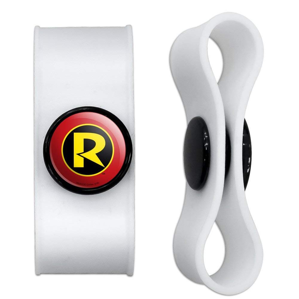 GRAPHICS & MORE Batman Robin Logo Headphone Earbud Cord Wrap - Charging Cable Manager - Wire Organizer Set of 2 - Black