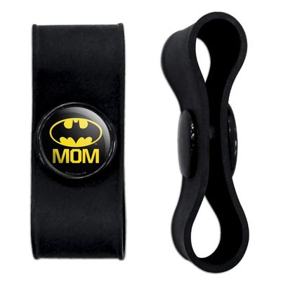 GRAPHICS & MORE Batman Bat Mom Shield Logo Headphone Earbud Cord Wrap - Charging Cable Manager - Wire Organizer Set of 2 - Black