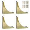 4Pcs Antique Zinc Alloy Box Corner Protector Decorative Furniture Corner Edge Safety Bumpers Cabinets Fireplace Furniture Bumpers (Bronze) view 1
