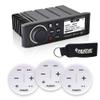 Fusion MS-RA70NSX Marine Entertainment System with Three Wireless Remotes for Three Zones - White view 1