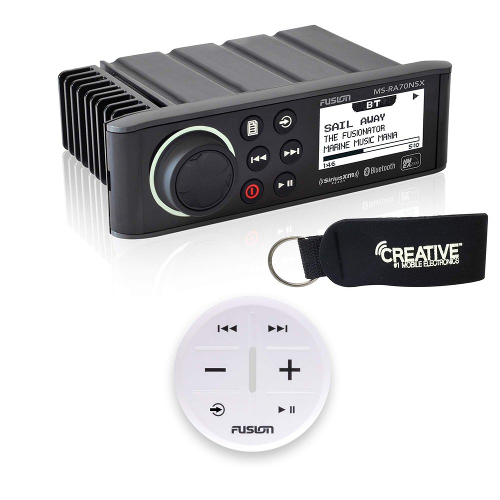 Fusion MS-RA70NSX Marine Entertainment System with Wireless Remote - White