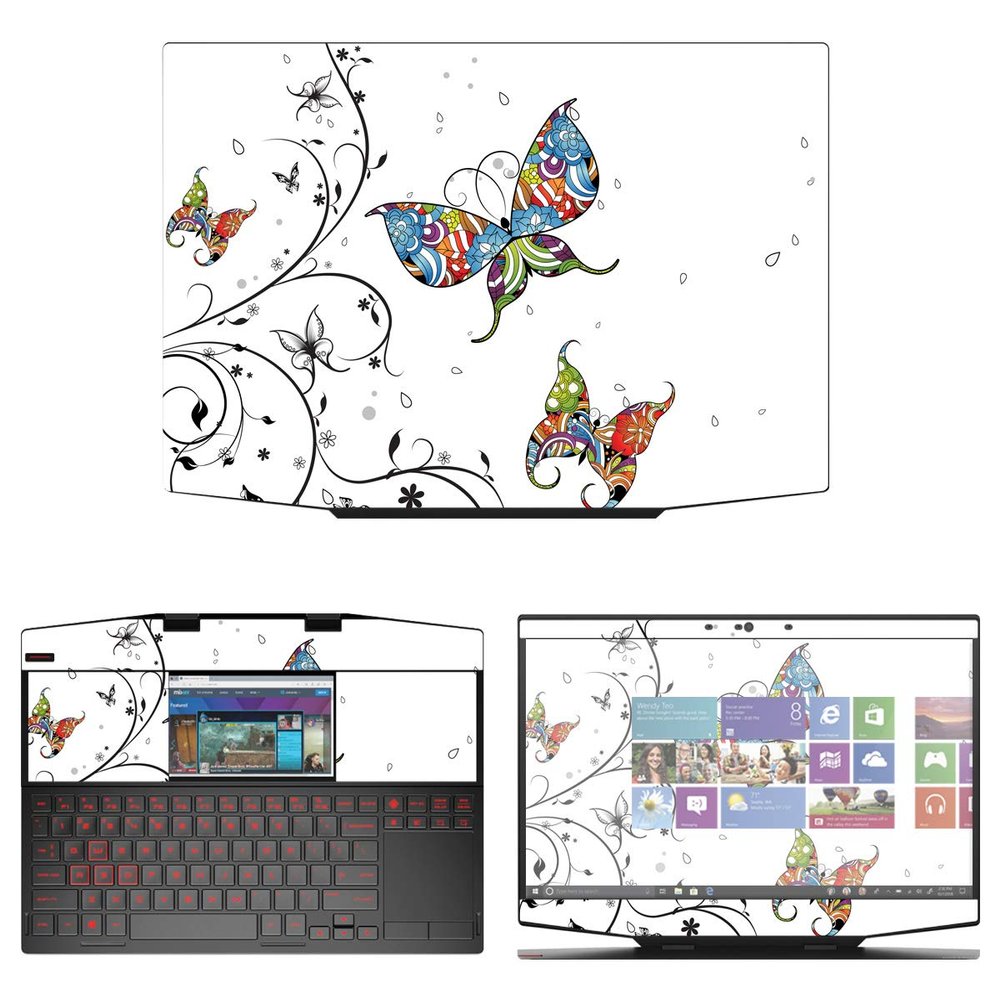 Decalrus - Protective Decal Butterfly Skin Sticker for HP Omen X 2S (15.6" Screen) case Cover wrap HPomen2S-12