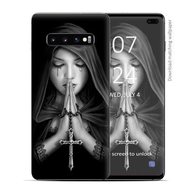 Anne Stokes Gothic Prayer - Skin Decal Vinyl Wrap for Samsung Galaxy S10 Plus - Decal Stickers Skins Cover
