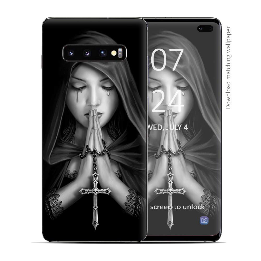 Anne Stokes Gothic Prayer - Skin Decal Vinyl Wrap for Samsung Galaxy S10 Plus - Decal Stickers Skins Cover