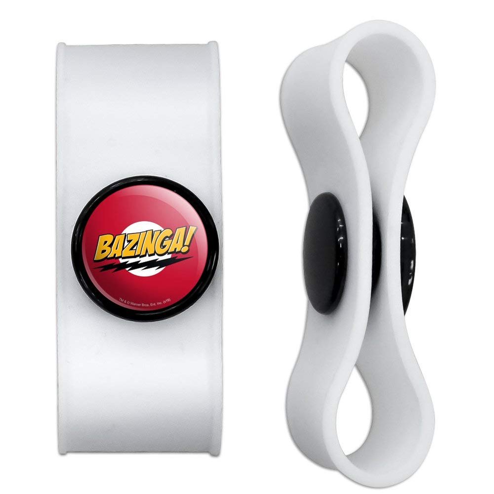 GRAPHICS & MORE The Big Bang Theory Sheldon Bazinga Headphone Earbud Cord Wrap - Charging Cable Manager - Wire Organizer Set of 2 - White