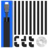 142in Black Cord Hider, Delamu Black Cord Covers for Wires on Wall, One-Cord Wire Cover, Snap-on Design Cable Hider for Corner-Mounted TVs, Easy Set up Cable Cover Raceway, L15.7 W0.59 H0.4in view 1