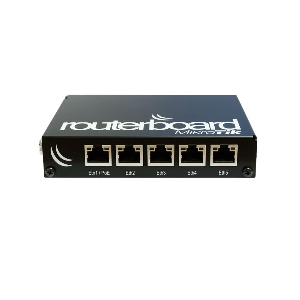 Mikrotik RouterBoard CA150 Black Aluminium Indoor Case, Works with RB450 and RB450G, 5 ethernet Port punchouts and 1 Serial Console Port