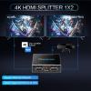 SP12H2 4K HDMI Splitter - 1x2 HDR, Dolby Vision Atmos, Down Scaler, 4K 1080P Sync, 4:4:4, HDCP2.2, EDID 4K5.1/4K7.1/Copy, For Game, Xbox, PS5, Roku view 2