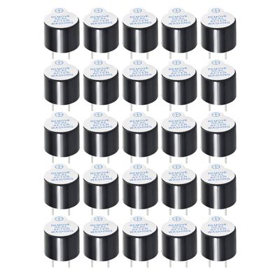 DC 5V Active Buzzer 2 Terminals for Arduino Raspberry Pi,Magnetic Electronic Continous Long Beep Tone Alarm Sounder Pack of 25