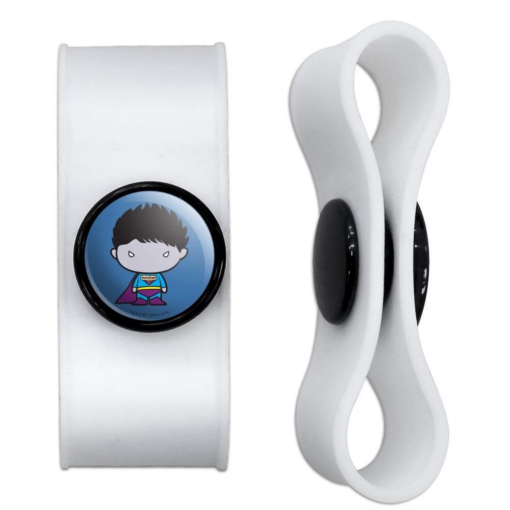 GRAPHICS & MORE Superman Bizarro Cute Chibi Character Headphone Earbud Cord Wrap - Charging Cable Manager - Wire Organizer Set of 2 - White