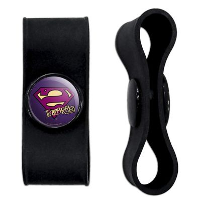 GRAPHICS & MORE Superman Bizarro Shield Logo Headphone Earbud Cord Wrap - Charging Cable Manager - Wire Organizer Set of 2 - White