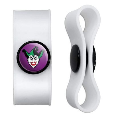 GRAPHICS & MORE Batman Joker Symbol Headphone Earbud Cord Wrap - Charging Cable Manager - Wire Organizer Set of 2 - White