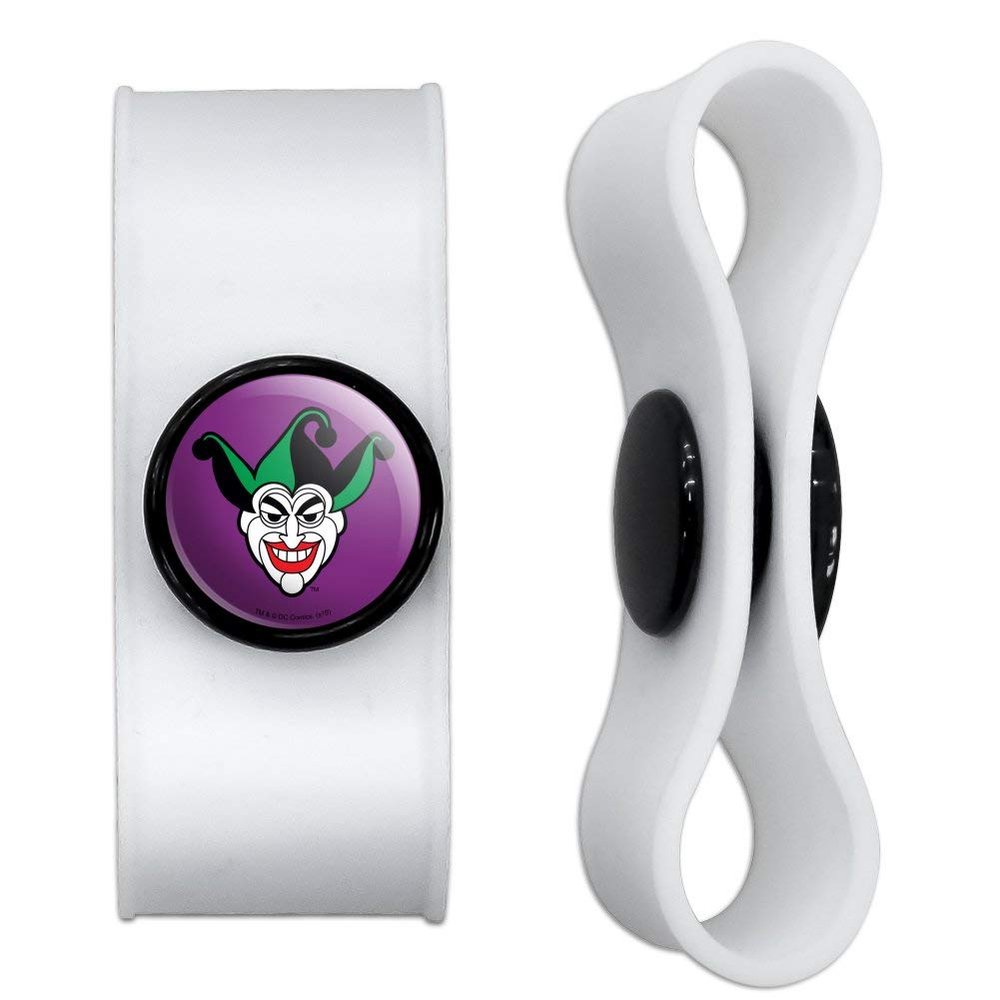 GRAPHICS & MORE Batman Joker Symbol Headphone Earbud Cord Wrap - Charging Cable Manager - Wire Organizer Set of 2 - White
