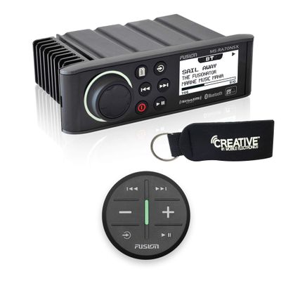 Fusion MS-RA70NSX Marine Entertainment System with Wireless Remote - Black