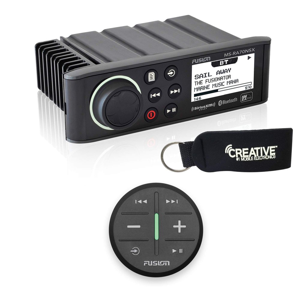 Fusion MS-RA70NSX Marine Entertainment System with Wireless Remote - Black