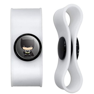 GRAPHICS & MORE Batman Cute Chibi Character Headphone Earbud Cord Wrap - Charging Cable Manager - Wire Organizer Set of 2 - Black