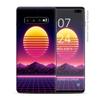 Skin Decal Vinyl Wrap for Samsung Galaxy S10 Plus - Decal Stickers Skins Cover - 80s Techno Sunset view 1