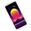 Skin Decal Vinyl Wrap for Samsung Galaxy S10 Plus - Decal Stickers Skins Cover - 80s Techno Sunset view 2
