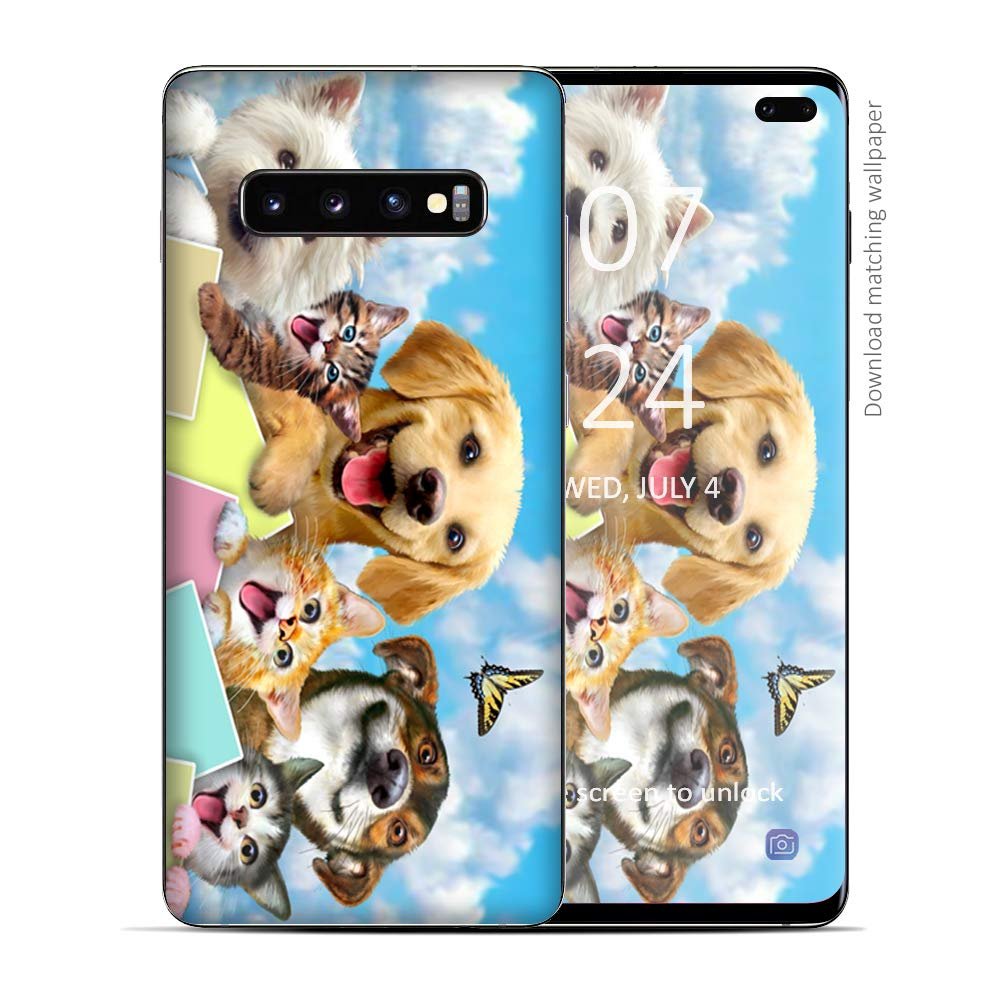 Dogs and Cats Thank You! - Skin Decal Vinyl Wrap for Samsung Galaxy S10 Plus - Decal Stickers Skins Cover