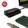 1Pcs Obsidian Black USB C Hub Adapter,2 USB 3.0 Type-A 2 USB 2.0 Type-A,1 HDMI Resolution Up to QHD Display,1 VGA Resolution Up to to FHD display,1 Gigabit Ethernet,1 Stereo/Mic Combo Port view 2