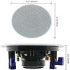 Herdio 4 HCS418 160 Watts 2 Way Flush Mount in Ceiling in Wall Passive Speakers Great for Kitchen,Living Room,Office(A Pair) view 3