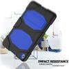 A 10.1 T510 T515 2019 Case, Three Layer Heavy Duty Soft Silicone with Built-in Kikdstand Full-Body Protection Case for A 10.1 - Blue view 3