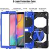 A 10.1 T510 T515 2019 Case, Three Layer Heavy Duty Soft Silicone with Built-in Kikdstand Full-Body Protection Case for A 10.1 - Blue view 4