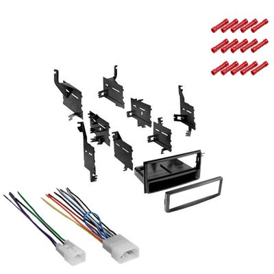 CACH KIT577 Bundle with Car Stereo Installation Kit for Toyota Vehicles Listed Below in Dash Mounting Kit, Harness for Single Din Radio Receiver (3 Item)