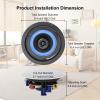 Herdio 4 Inches Flush Mount 2 Way Full Range in Wall Bluetooth Ceiling Speakers,Great for Humid Indoor Outdoor Placement Bath, Kitchen,Bedroom,Covered Porches A Pair view 2