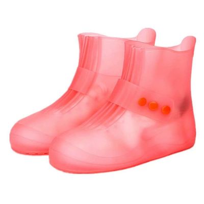 Hooyi Waterproof Rain Shoe Covers for Children Overshoes Rain Boots Reusable Girls Galoshes Snow Durable Stretchable Shoe Protectors XS