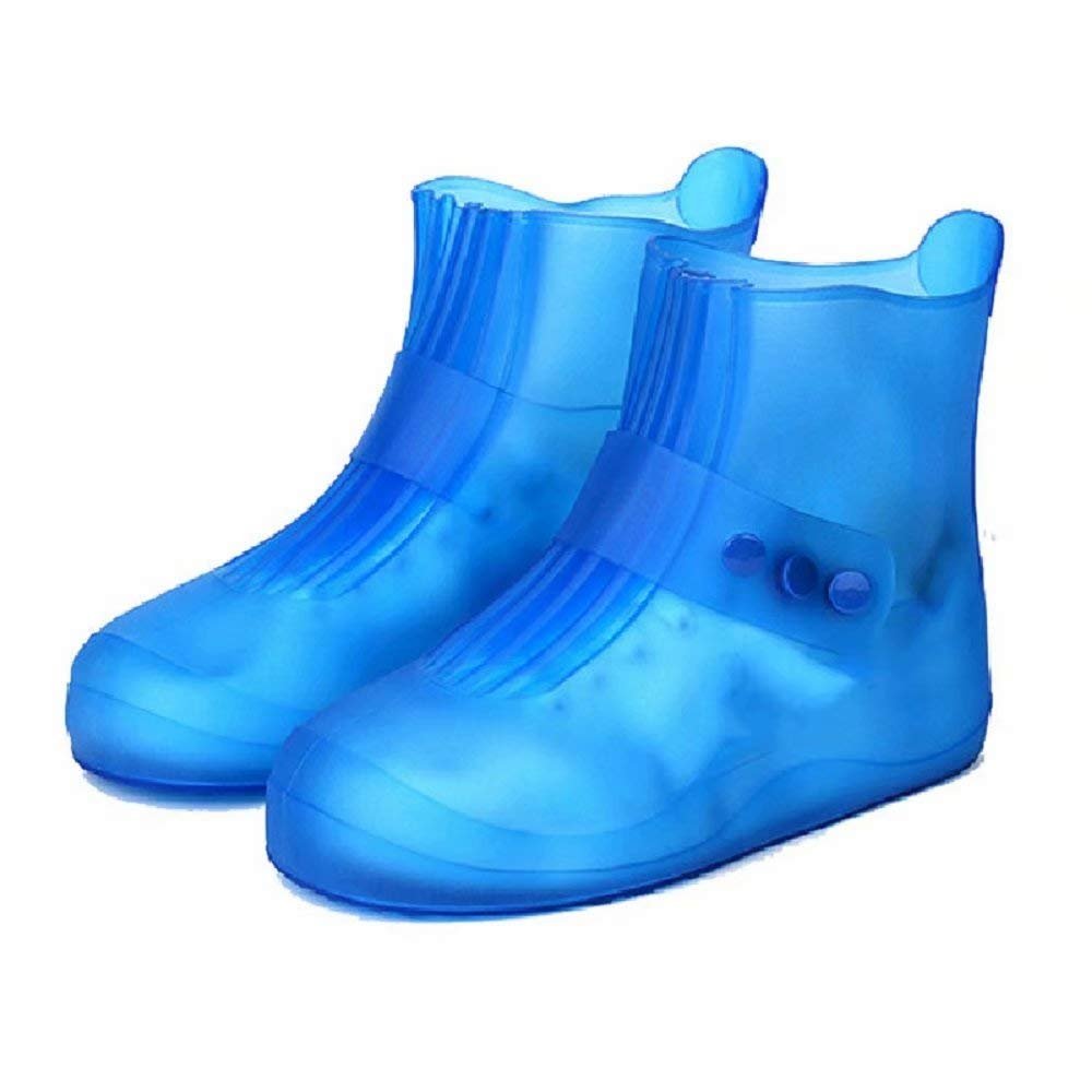 Hooyi Waterproof Rain Shoe Covers for Children Overshoes Rain Boots Reusable Girls Galoshes Snow Durable Stretchable Boys Shoe Protectors XS