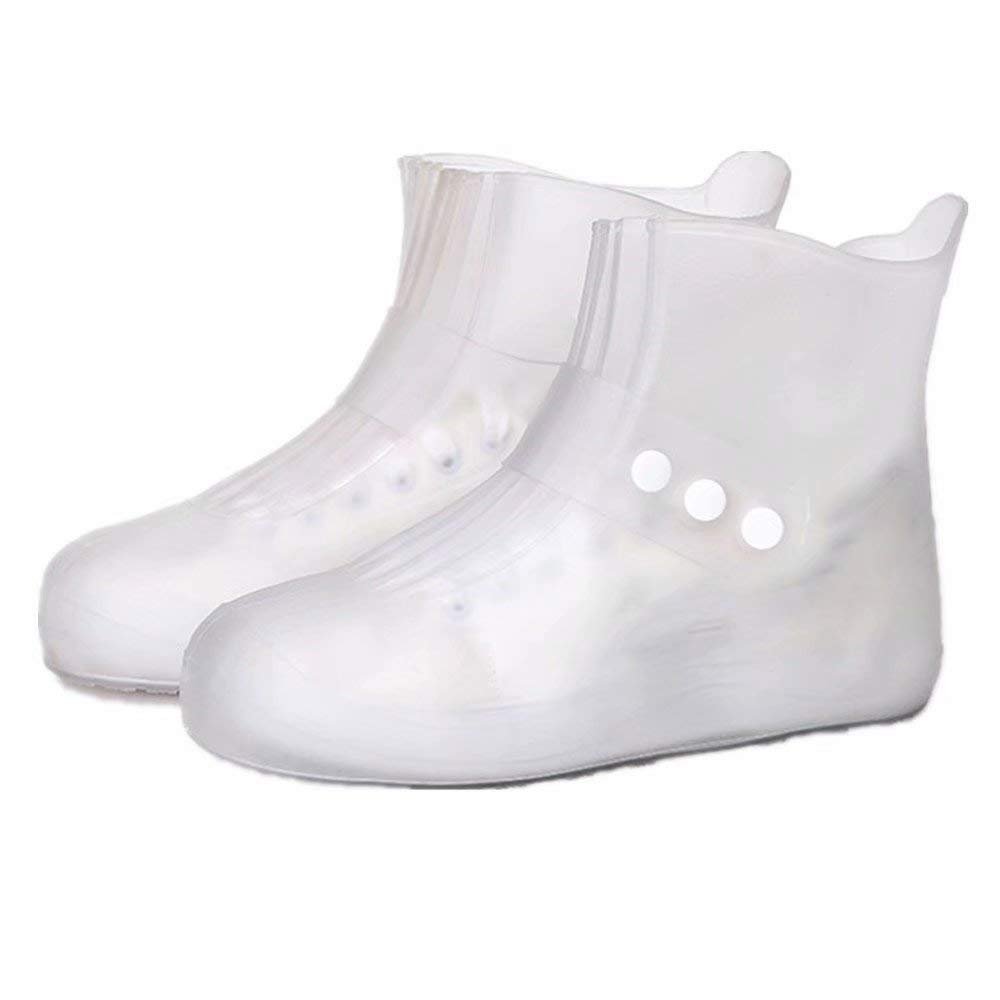 Hooyi Waterproof Rain Shoe Covers for Children Overshoes Rain Boots Reusable Girls Galoshes Snow Durable Stretchable Boys Shoe Protectors XS
